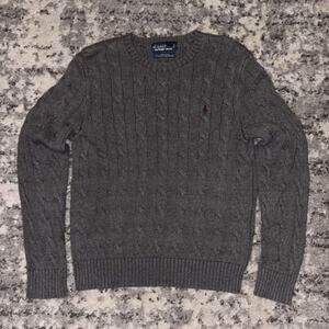 00s Polo Ralph Lauren 100% Cotton Cable Knit Sweater